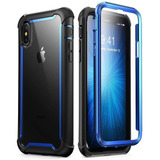 Funda Para iPhone X/xs (transparente-azul/marca  I-blason)