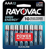 Pilas Alcalinas Aaa Rayovac, Pack 12 Uni.