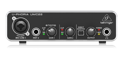 Interfaz De Audio Behringer U-phoria Umc22 Premium