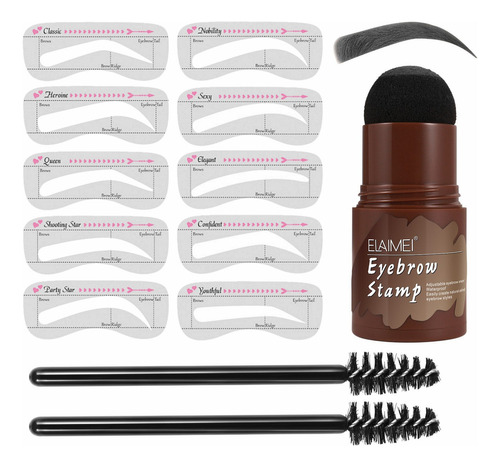 Kit De Plantillas Y Sellos Perfect Brows Con 2 Pinceles One