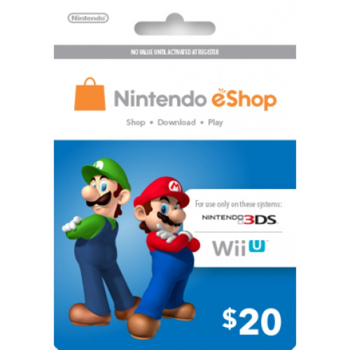 Tarjeta Nintendo Eshop 20 Usd Original Entrega Inmediata