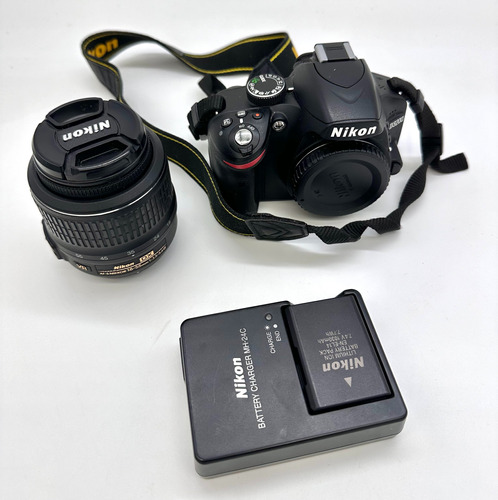  Nikon Kit D3200 + Lente 18-55mm Vr Dslr Cor  Preto