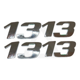 Par Emblema Caminhão Mb 1313 Adesivo Cromado Lateral(2jogos)