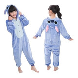 Pijama Animales Enterito Kigurumi Stitch Azul Para Niños P10