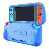 Capa Nintendo Switch Lite Case Proteção Queda Eva Azul