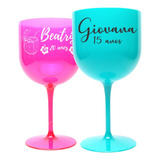 24 Taças De Gin Personalizadas Acrilicas 600 Ml  Frente/vers