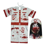 Roupa De Halloween P/ Menina Fantasia Enfermeira Zumbi Curta