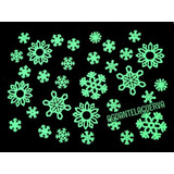 Copos De Nieve Fluorescentes Frozen Para Techo X 60 Unid