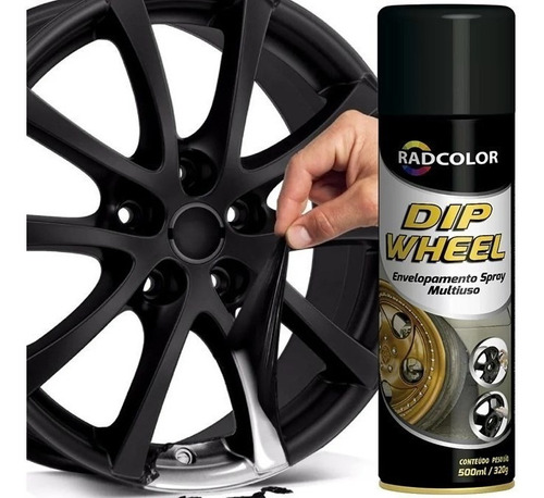 Spray De Envelopamento Líquido Dip Wheel Radcolor 500ml