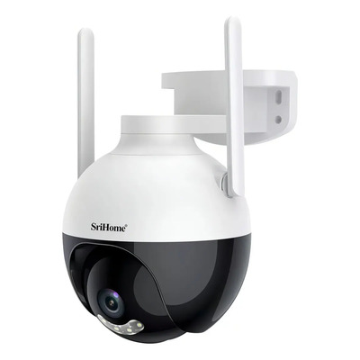 Cámara de Seguridad WiFi Motorizada SriHome 2MP para Exterior, con Visión Nocturna y Audio Bidireccional | Envío gratis