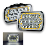 2 Faros Opticas 7 Pulgadas H4 Alta Baja 15 Leds 45w A-vip