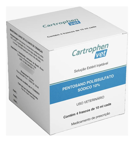 Cartrophen Vet 10% 10ml Caixa Com 4 Unidades