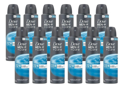 Kit 12 Desodorante Dove Men+care Clean Comfort 150ml