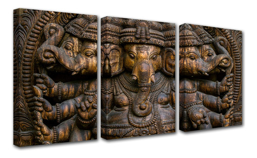 Tucocoo 3 Piezas De Lienzo Hindu Ganesha Para Decoracion De