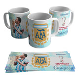 Taza Argentina Campeón Qatar 2022 Messi