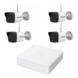 Kit Hikvision Nvr 4 Ch Mini + 4 Cam Wireless Hikvision 1080p