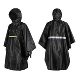 Poncho Impermeable Con Tira Reflectora Poliéster 230t