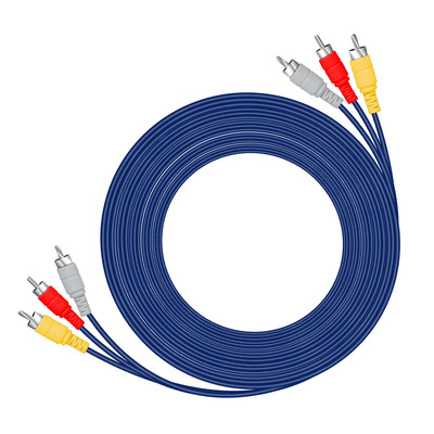 Cable De Video Rca A Rca Macho A Macho Audio Dvd Componentes 1 Metro Slim Company Azul | MercadoLibre