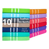 Kit C/ 10 Toalhas De Banho - 65cm X 1,25m (270gm²) Atacado