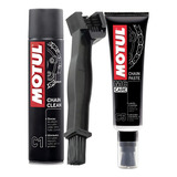 Motul C5  Lubricante Cadenas + Cepillo + Desengrasante C1