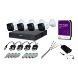 Kit Dvr 8ch 5mp + 4 Cámaras 5mp Micrófono + Baluns + 3tb