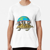 Remera Elefantes Tortuga De La Sociedad De La Tierra Plana A