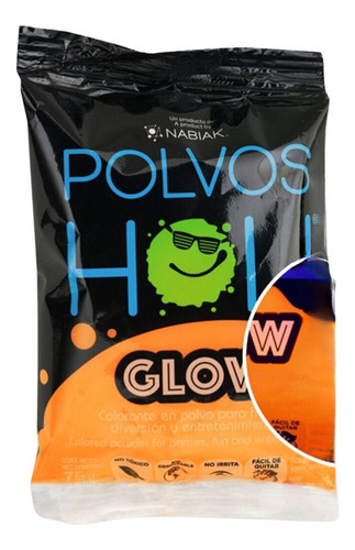 Polvos Holi Glow 75gr Fiestas Eventos Colors Colores Color Naranja