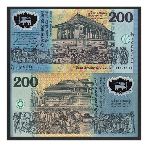 Grr-billete De Sri Lanka 200 Rupees 1998 - Conmemorativo