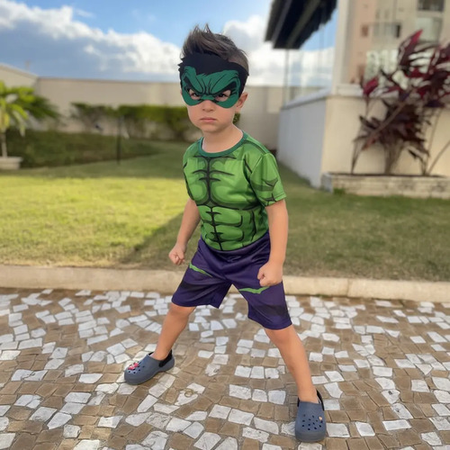 Roupa Fantasia Infantil Hulk Com Máscara | Parcelamento sem juros