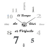 Reloj De Pared 3d Mas Frase De Dios