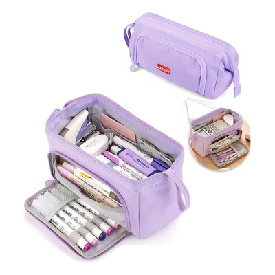 Estuche Escolar Markise Violeta 50 Lápices Doble Capa 4 Compartimientos | Meses sin interés