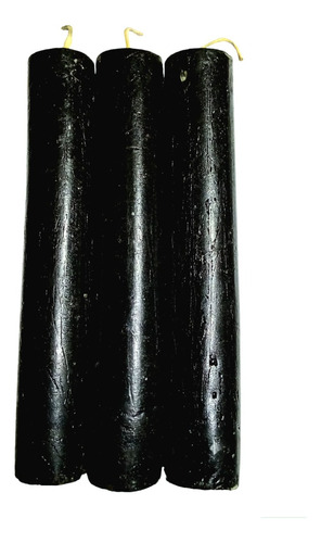 Cirio Parafina Cuarto Negro Paquete De 3 Piezas