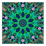 Artesanato Pintura Diamante Diy 25x25 - Mandala Verde