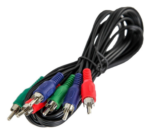 Cable 1.8m Video Componente Rgb 3x3 Rca Grueso Ofr X 5u Htec