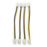 Longdex Cable Adaptador De Corriente Atx Plug Cpu, 4 Unidad.