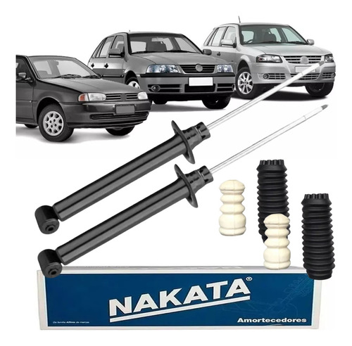 Par Amortecedor Traseiro Vw Gol Parati G2 G3 G4 Nakata + Kit