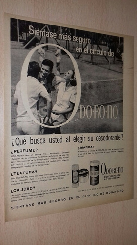 P222 Clipping Publicidad Desodorante Odorono Año 1966