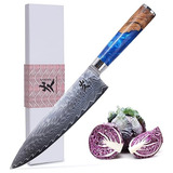 Samcook Cuchillo De Chef Damasco  Cuchillo Gyuto Profesiona