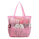 -bolsa De Playa Grande De Malla For Mujer Con Múltiples Bol