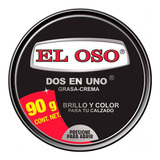 Grasa Crema Para Calzado El Oso Dos En Uno Color Negro 90g