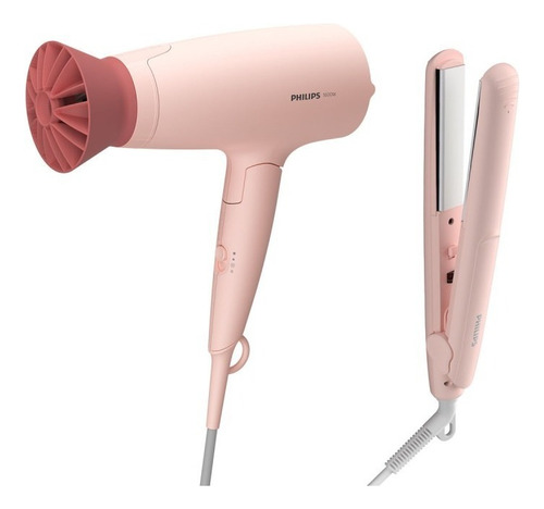 Set De Peluquería Philips Planchita + Secador Bhp398/00