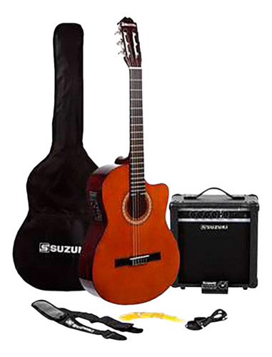 Pack Guitarra Electroacustica Suzuki Scg-2sce + Amplificador