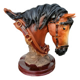 Cabeza De Caballo Herradura Figura Escritorio Decoración