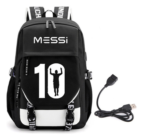 Mochila Escolar Messi For Niño Y Niña