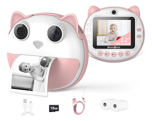 Hellobaby Instant Impress Camera Para Niños 3.2 Cámaras Inst