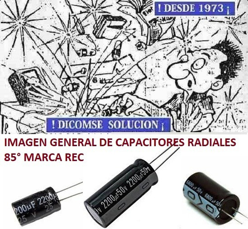 Electrolitico Radial 85°  Marca Rec 3.3uf 250v 10 Unidades