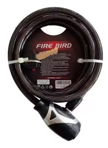 Linga Candado De Seguridad  Fire Bird 8x1.20 Para Bicicleta