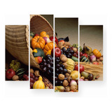 Quadros Decorativos Cesta De Frutas Legumes Cozinhas Gourmet