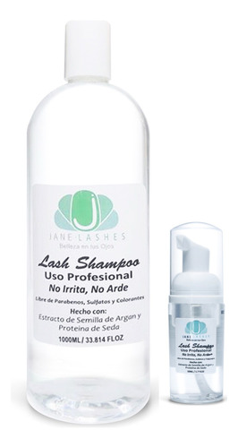 1 Lt Lash Shampoo Pestaña Mink Refill + 1 Envase Espuma 50ml