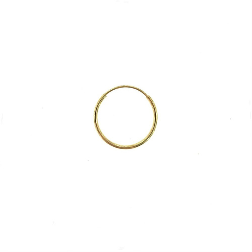 Mini Arracada 14mm Oro 10k Kt Para Niña Mujer 1 Pieza